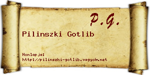 Pilinszki Gotlib névjegykártya